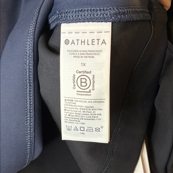 Athleta Venice Sweatshirt Black and Navy Blue Size 1X - Picture 7 of 8